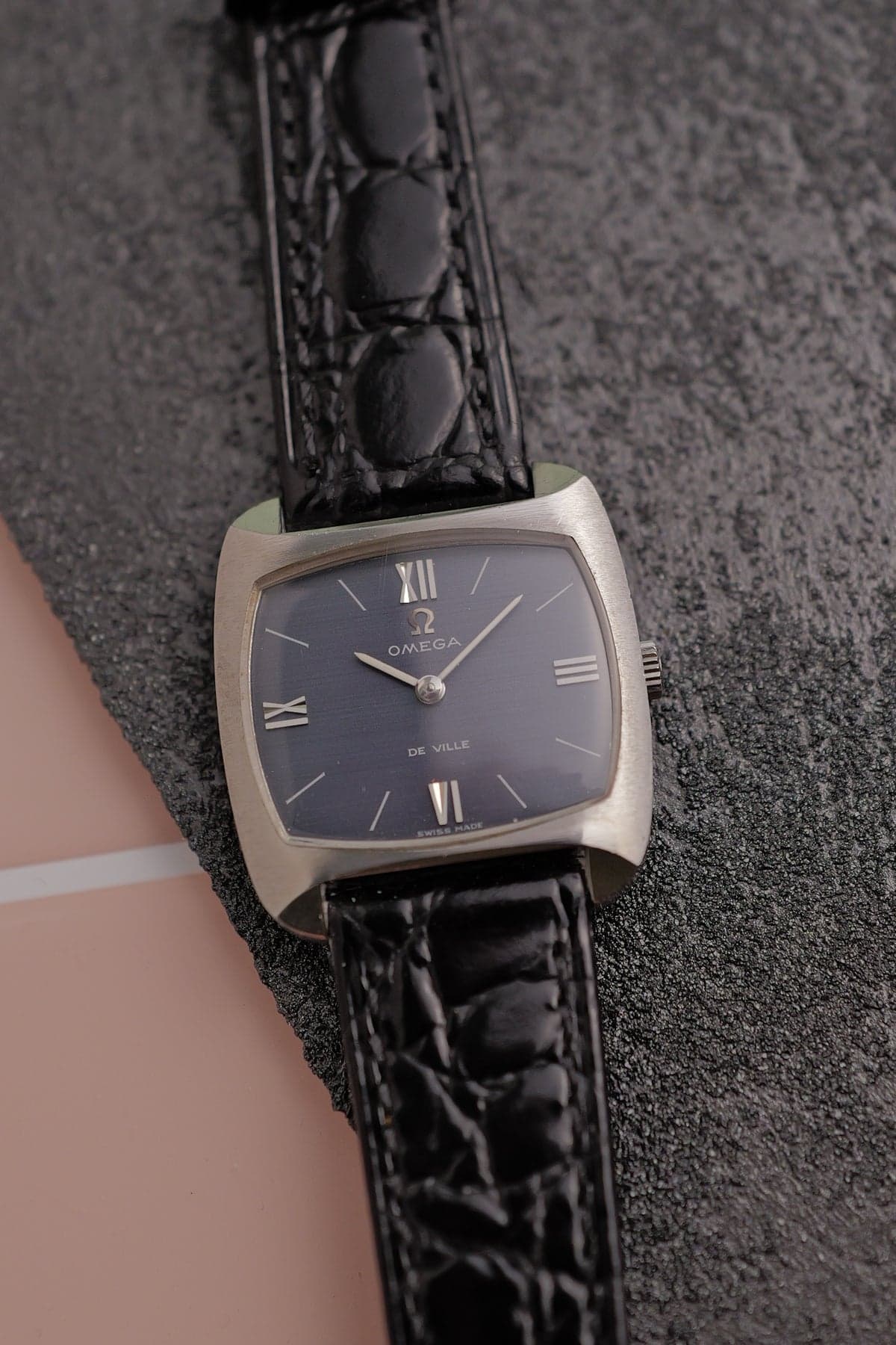 Omega De-Ville "Cushion' Linen Dial Circa. 1970s