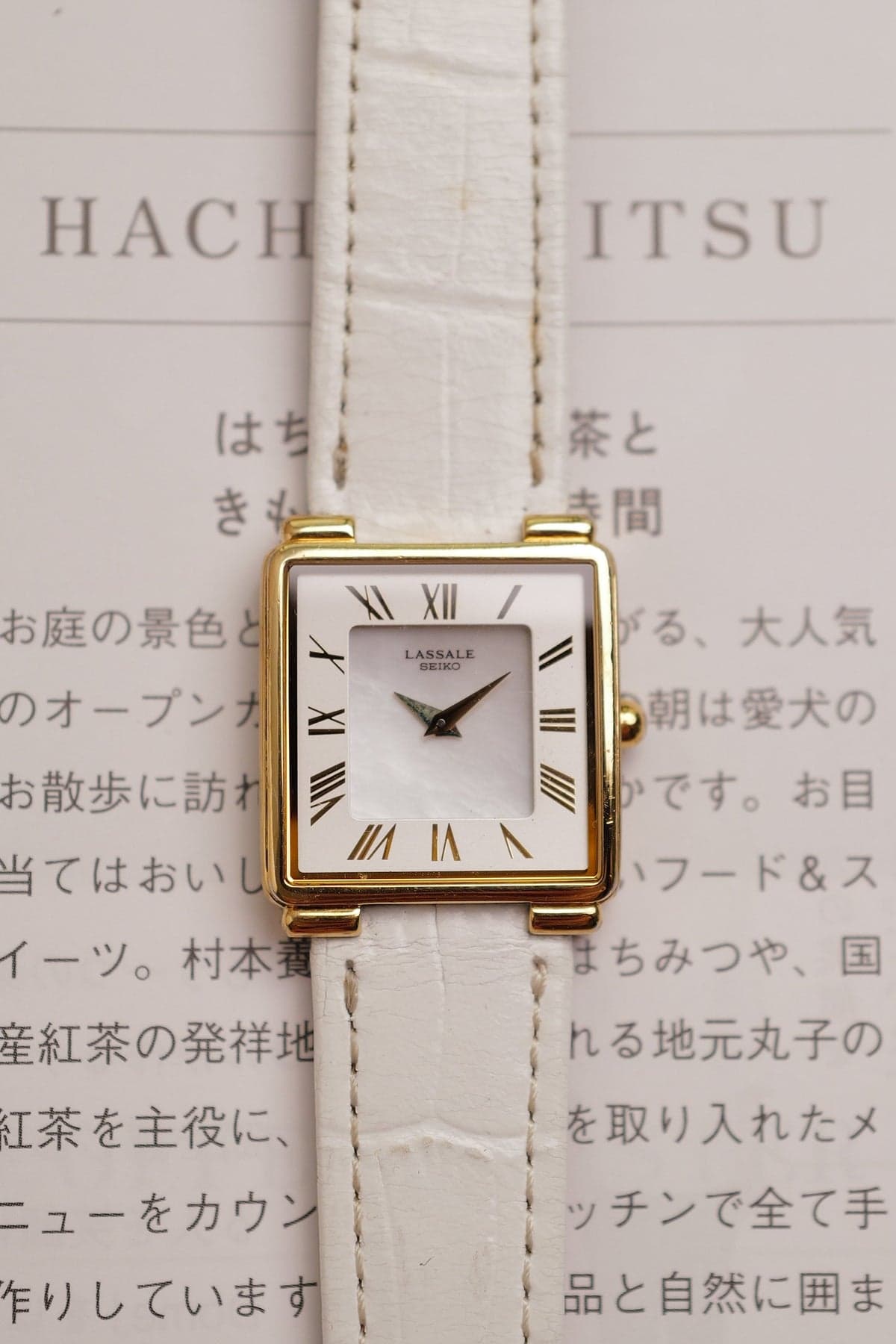 Seiko Lassale "Mother Of Pearl Square" Circa. 1985